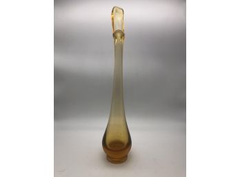 Vintage Glass Flute Vase