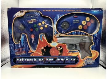 1999 Power Player Super Joystick & Power Gun 3, TV Game Plug & Play (Blue)