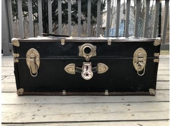Large Vintage Trunk With Insert And Lining