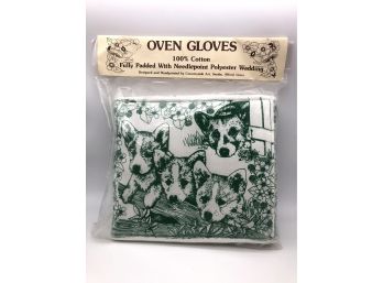 Countryside Art 100 Percent Cotton Oven Gloves, Corgi Dogs