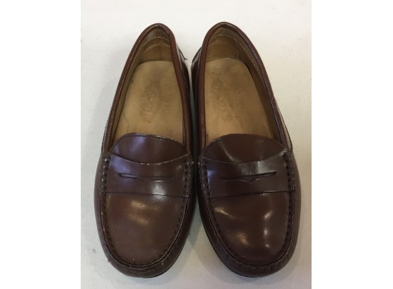 Tods Brown Leather Kids Children's Penny Loafers (Italian)