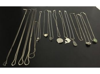 Sterling, Sterling, Necklaces, Lot Of 14