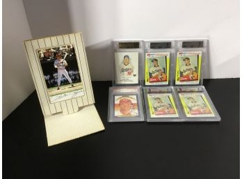 Pete Rose, Sandy Koufax, 7 Baseball Graded PSA Cards  & Ceramic