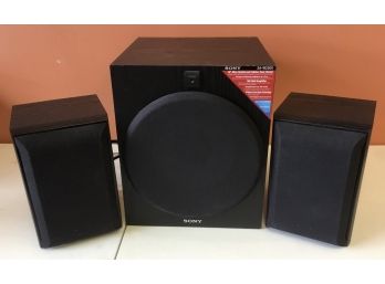 Sony Subwoofer & 2 Speaker System
