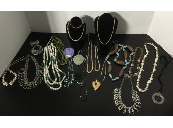 17 Vintage Necklaces, Jade, Equestrian, Napier, Sarah Coventry