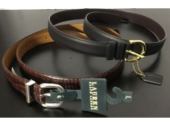 Coach & Ralph Lauren Brand New Ladies Belts With Tags