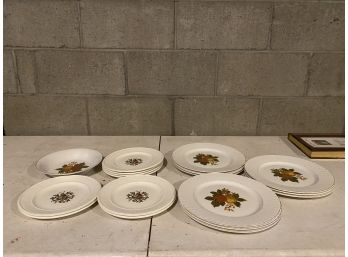 Incomplete Gold Rim China Plates