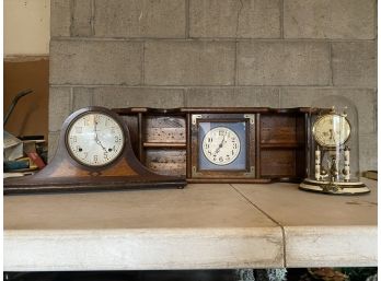 Set Of 3 Ornate Clocks