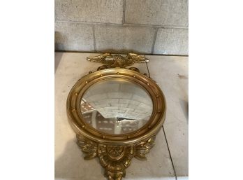 Ornate Wooden Bald Eagle Mirror