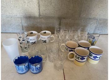 Group Of Miscellaneous Glasses And Mugs