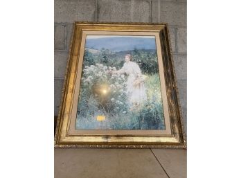 Framed Jones Wild Flower Painting
