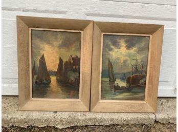 Set Of 2 Field Signed Paintings
