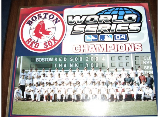 2004 Boston Red Sox MLB World Series Champions Healy Plaque 13'' X 16''