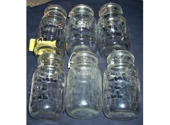 Atlas E-Z Seal Clear Glass Canning Jars Ball Jar 12 Item Lot Inbox