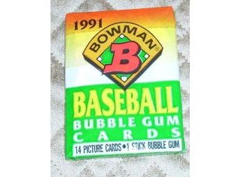 1991 Bowman Baseball Cards Unopened Pack