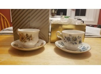 (2) Queen Anne Tea Cup And Saucer