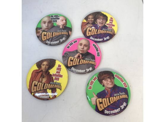 Austin Powers Goldmember Set Of 5 Movie Promotional Pins