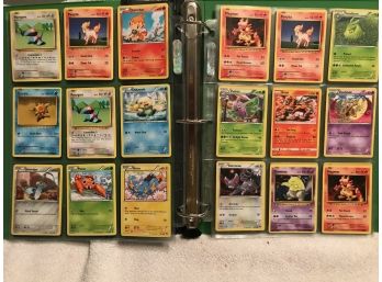 Binder Filled With 70 Pokemon Cards In Sheets