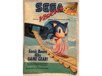 Sega Visions Magazine Winter 1991-1992 Sonic The Hedgehog Cover