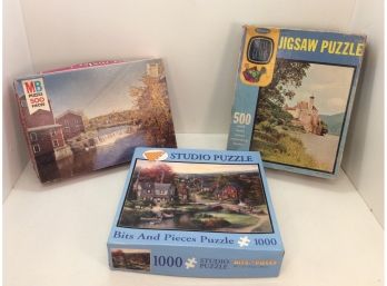 Lot Of 3 Vintage Jigsaw Puzzles