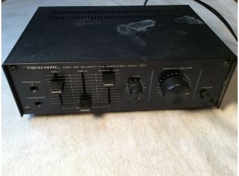 Realistic Amplifier MPA-25 20W PA Power Amp Mic Mixer 32-2033A
