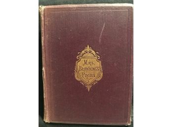 Vintage 1875 Mrs Browning's Poems Hardcover Book