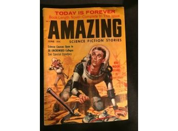 Vintage June 1958 Amazing Science Fiction Stories Book