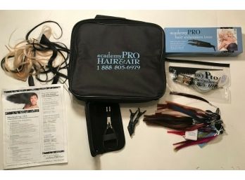 Academy Pro Hair And Air Hairdresser's Kit Bag Extensions Iron & Accessories