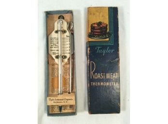 Vintage Thermometer In Original Box Taylor Roast Meat And Poultry
