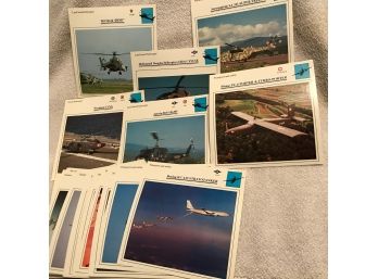 1988-1990 Edito Service SA Military War Airplane & Aircraft  Collector Cards Lot Of 60
