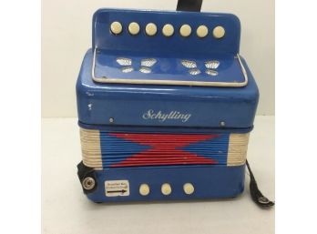 Schylling The Little Blue Accordion Child Size Vintage Squeeze Box Accordion
