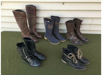 5 Pr. Women's Boots Landrover, Bamboo Black, Bizzy, MCXX And Espirit. Sizes 6.5 - 7.
