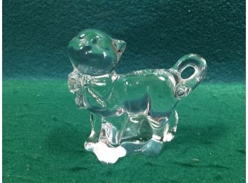 Vintage LENOX Full Lead Crystal Cat With Bow. Made In Germany. In Perfect Condition.
