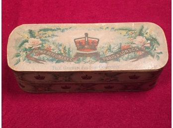 Antique Crown Perfumery Co. Paris & London Box. The Crown Eau De Cologne.