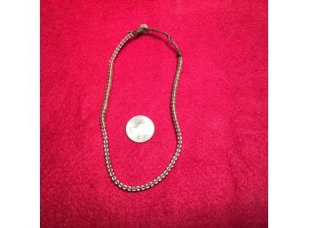 Vintage Stella & Dot Silver Tone Beads And Leather Choker.