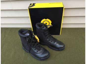 Brand New Original SWAT Men's Classic 9' Side Zip Black Leather Boots 115201 With Tags In Box.