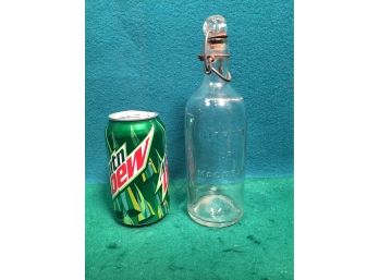 Antique Citrate Of Magnesia Glass Bottle With Glass Bail Stopper. Excellent Condition. No Chips Or Cracks.