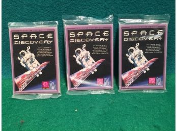 Three Unopened Packs Of Space Discovery Trading Cards.