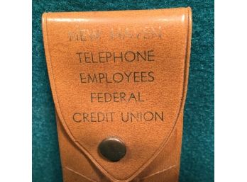 Vintage New Haven Telephone Employees Federal Credit Union Plastic Snap Case.