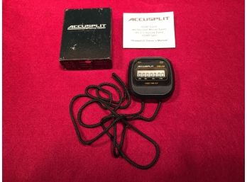Accusplit Sports Timing Stop Watch In Original Box With Fresh Battery.