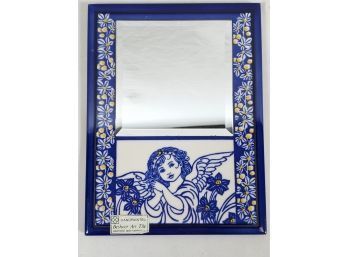 Hand Painted Besheer Art Tile Mirror From Bedford, NH