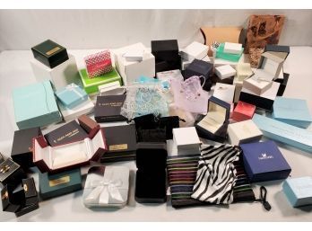 Huge Lot Of Jewelry Gift Boxes, Mesh Pouches, And Bags