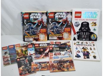 Star War LEGOS Instruction Books, Brickmaster Sets, Minifigure Sticker Book And More