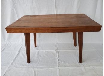 Vintage MCM Handmade Contemporary Style Wood End Table