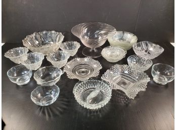Assortment Of Vintage Glass And Crystal Serving And Decorative Bowls & More