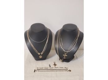 Assorted Ladies Sterling Silver Chains & Necklaces, Bracelets, Pendants & Charm