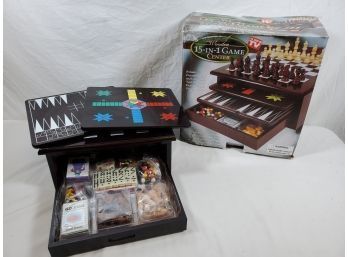 Brand New As Seen On TV 15-in-1 Wooden Game Center