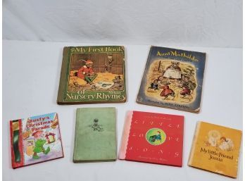 Vintage Assortment Of Childrens Books Including My First Book Of Nursery Rhymes