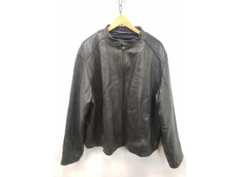 Vincenzo Pelli Italy - Men's Black Very Soft Leather Jacket - Size 3XL