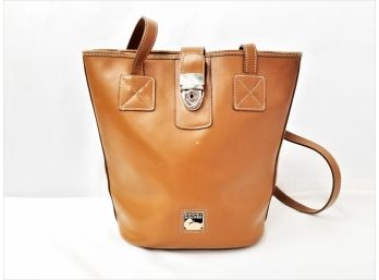 Dooney & Bourke Medium Size Camel Color Leather Classic Shoulder Bag